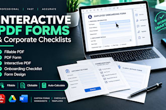 create interactive fillable pdf forms and corporate checklists