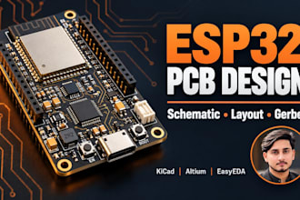 do esp32 pcb design, schematic and pcb layout for your iot product