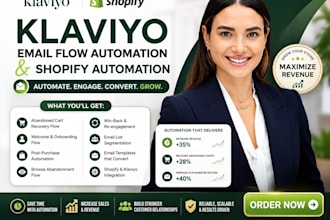 create klaviyo email flow automation and shopify automation