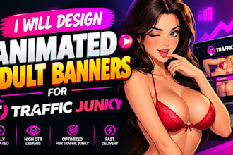 design animated adult banners for traffic junky and