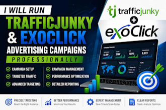 run traffic junky and exoclick advertising campaigns professionally