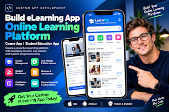 build elearning app online learning platform course app student education app