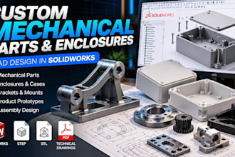 design custom mechanical parts and enclosures in solidworks