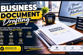 draft business documents, business proposals, reports and sops