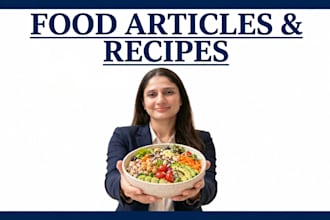write engaging SEO food blogs and healthy recipe articles
