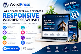design and redesign responsive website, worldpress blog or website development