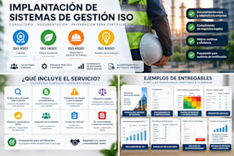 implementación iso 9001, 14001, 45001 y 50001