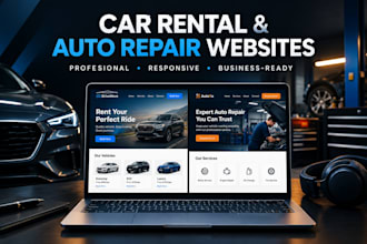 build a professional car rental website, auto repair website