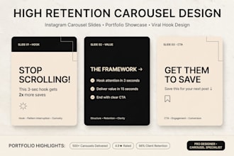 design viral instagram carousel and youtube thumbnail