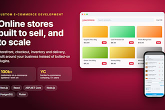 build a custom ecommerce store with checkout and inventory