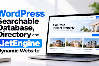 build wordpress searchable database, directory and jetengine dynamic website