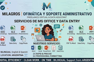 be your virtual assistant for microsoft word excel and powerpoint