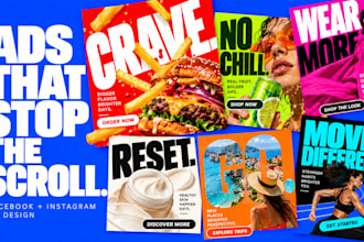 design static meta ad creatives for facebook and instagram