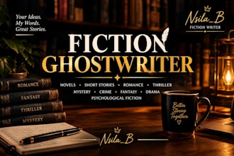 be your professional fiction ghostwriter