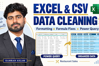 clean messy excel data, fix errors and remove duplicates