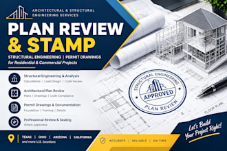 architect review stamp structural engineering permit drawing texas, oh, az, ca