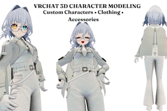custom vrchat character vrchat avatar furry anime 3d avatar vrchat 3d model
