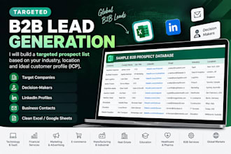 build targeted b2b lead lists and prospect research