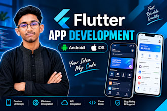 develop a flutter app for android and ios