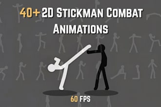 do 2d stickman animation, flat, vector animaiton, saas videos