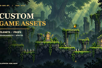 custom 2d pixel art game assets