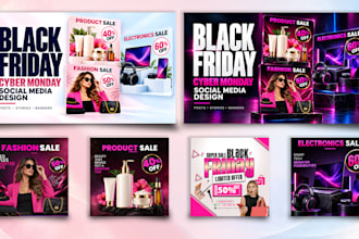 design black friday social media posts and sale banners