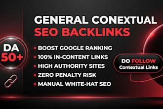 build da50 general contextual backlinks for top google rank