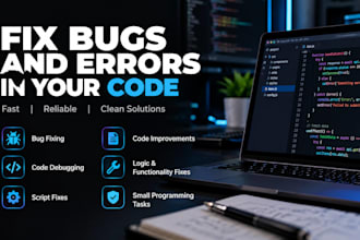 fix bugs and errors in your code and programming projects