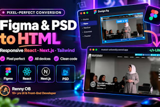 convert figma to html, figma to react, figma to next js, psd to html, tailwind