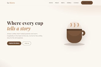 give you a ready made restaurant website template