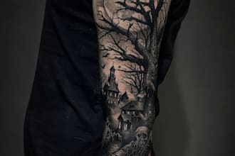create dark tattoo art