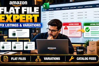 fix amazon flat files variations listings and catalog errors