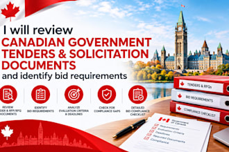review canadian government procurement documents and identify bid requirements