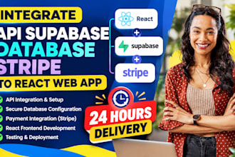 integrate api supabase database stripe to react web app