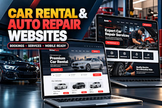 build car rental website and auto repair website