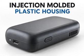 design injection molded plastic housing snap fit enclosure solidworks dfm 3d cad