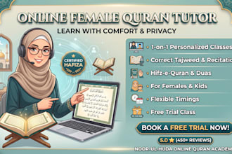 female quran teacher,quran tutor experienced for women child