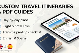create a travel itinerary and trip plan for you