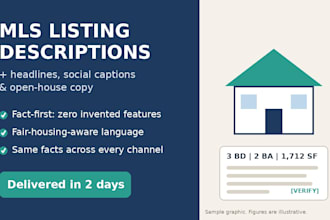 write fair housing safe mls listing descriptions and real estate copy