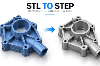 reverse engineer stl 3d scan mesh to step replacement parts solidworks cad model