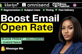 improve black friday halloween christmas klaviyo mailchimp brevo email open rate