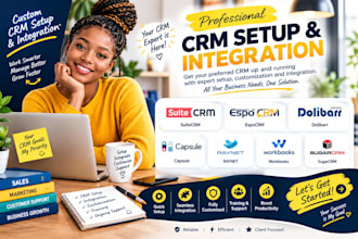 setup suitecrm,espocrm,dolibarr capsule,raynet,workbooks and sugarcrm