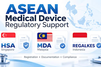support iso 13485, mda, hsa, nea and regalkes submissions