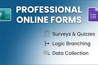 create professional microsoft forms and google forms for data collection