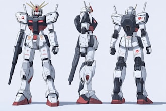 make a gundam character illustration