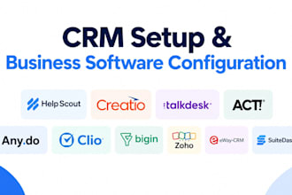 set up help scout creatio talkdesk act anydo clio bigin zoho eway CRM suitedash