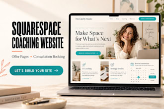 create a squarespace coaching website, offer pages, consultation bookings