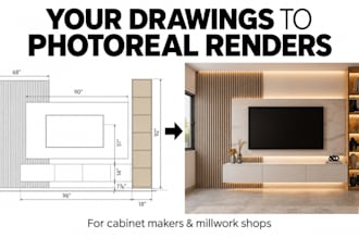 turn your cabinet drawings into photorealistic 3d renders