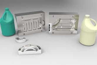 design 3d plastic mold, injection mold and silicone mold cad for manufacturing