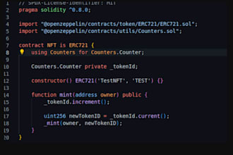 build custom smart contract any blockchain network